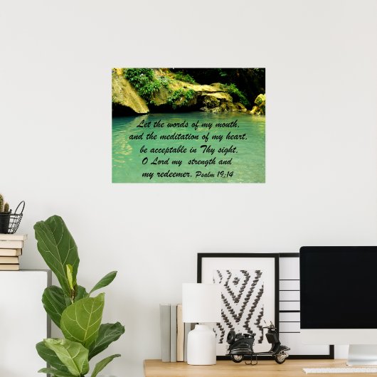 Poster Psaume 19:14 (Bureau à domicile)