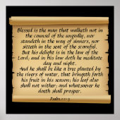 Poster Psaume 1:1-3 (Devant)