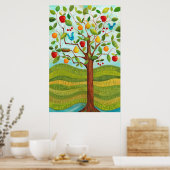 Poster Psaume 1 Arbre planté par les rivières d'eau Impri (Cuisine)