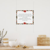 Poster Psaume 1 avec Flower Borders (Cuisine)