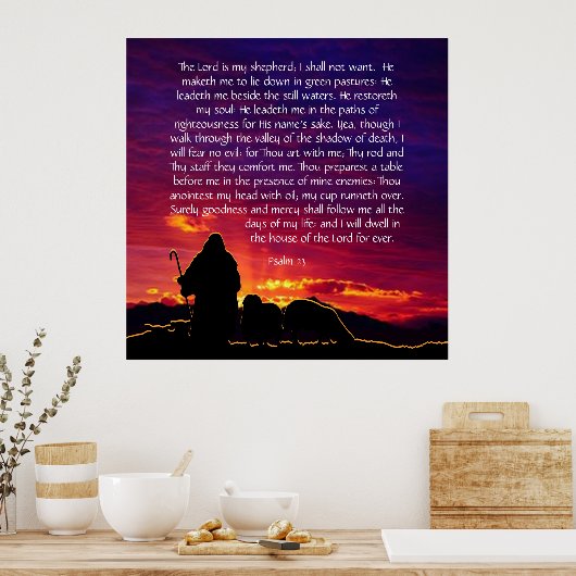 Poster Psaume 23 (Cuisine)