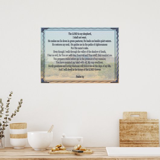 Poster Psaume 23 (Cuisine)