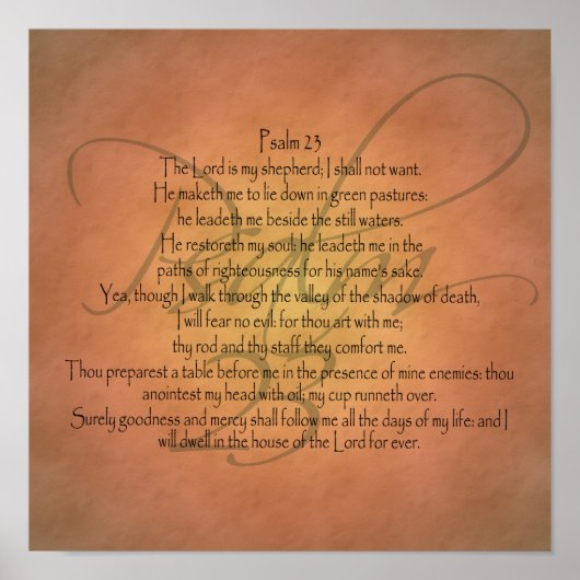 Poster Psaume 23 (Devant)