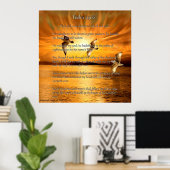 Poster Psaume 23:1-6 The Lord Is My Shepard (Bureau à domicile)