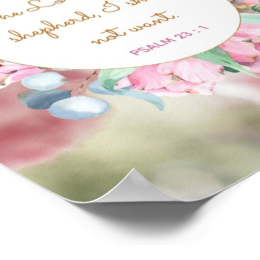 Poster Psaume 23 : 1 - L'Éternel est mon Berger (Coin)