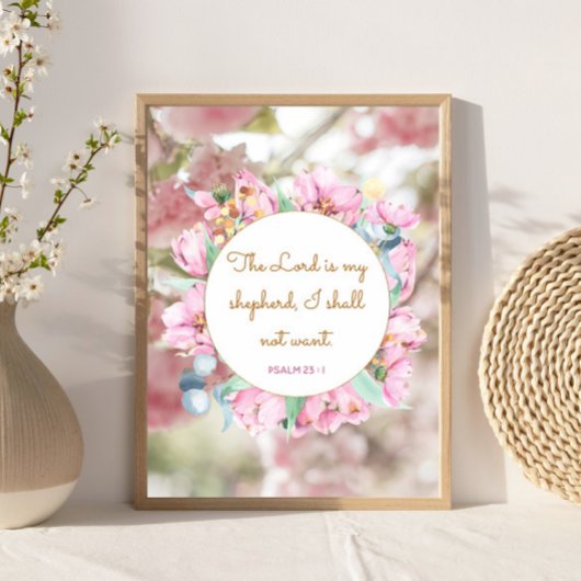 Poster Psaume 23 : 1 - L'Éternel est mon Berger