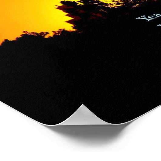 Poster Psaume 23:4 Coucher de soleil (Coin)