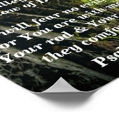 Poster Psaume 23:4 Je ne crains aucun mal Bible Verse Pos (Coin)