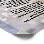 Poster Psaume 23 art floral (Coin)