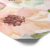 Poster Psaume 23 Bible Écriture Texte Aquarelle Fleurs (Coin)