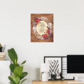 Poster Psaume 23 Bible Écriture Texte Bois déprimé (Bureau à domicile)