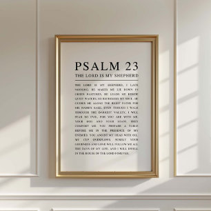 Poster Psaume 23 Bible NKJV Le Seigneur est mon berger