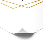 Poster Psaume 23 Ecriture de cadre floral géométrique (Coin)