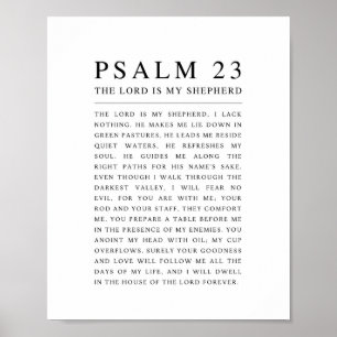 Poster Psaume 23 Le Seigneur est mon Berger