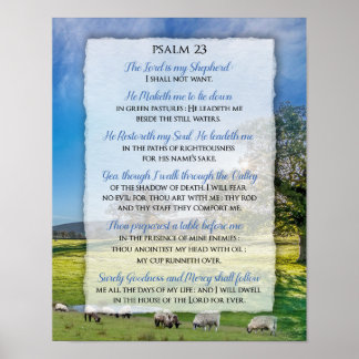 Poster Psaume 23 - Le Seigneur est mon Pasteur