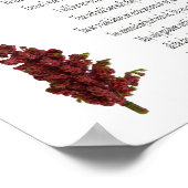 Poster Psaume 23, Livre d'affiche Floral Plante vert (Mat (Coin)