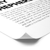 Poster Psaume 23 NKJV Le Seigneur est Mon Pasteur (Coin)