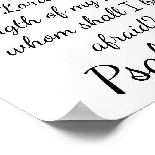 Poster Psaume 27:1 (Coin)