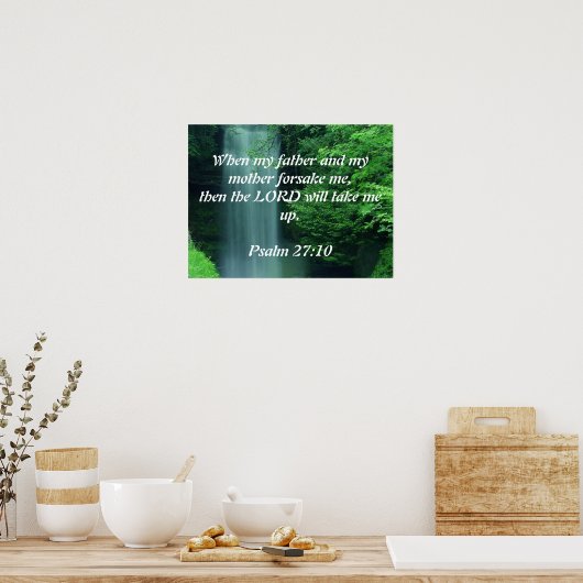 Poster Psaume 27:10 (Cuisine)