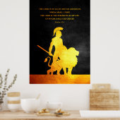 Poster Psaume 27:1 Verse de la Bible (Cuisine)