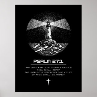 Poster Psaume 27:1 Verset de la Bible | Phare Chrétien