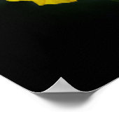 Poster Psaume 27:4 Hibiscus sur noir (Coin)