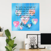 Poster Psaume 28:7 (Bureau à domicile)