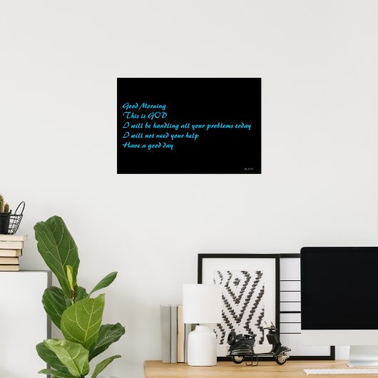 Poster Psaume 32:8 (Bureau à domicile)