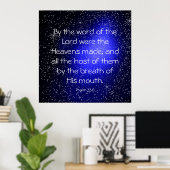 Poster Psaume 33:6 (Bureau à domicile)