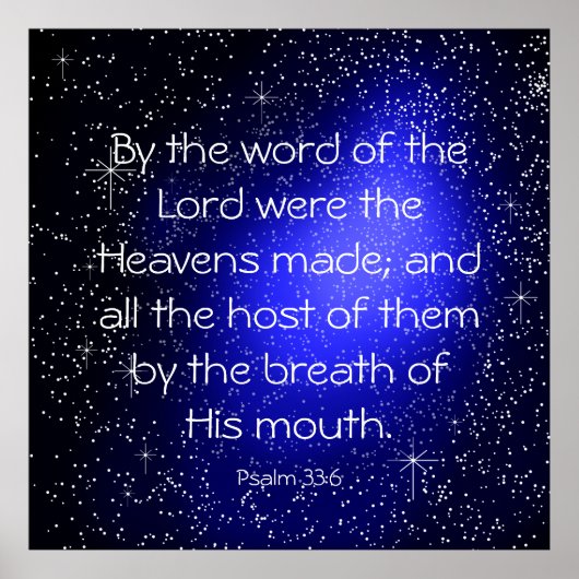 Poster Psaume 33:6 (Devant)