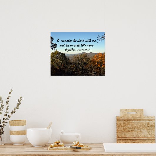 Poster Psaume 34:3 (Cuisine)