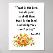 Poster Psaume 37 : 3 (Devant)