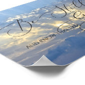 Poster Psaume 46 10, Be Still Sun Rise through Cloud (Coin)