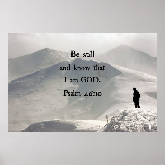 Poster Psaume 46:10 Soyez calme et sachez que je suis DIE (Devant)