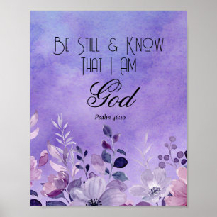 Poster Psaume 46:10 verset biblique