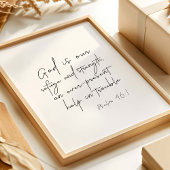 Poster Psaume 46:1 Dieu est notre refuge et notre force