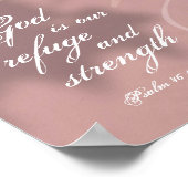 Poster Psaume 46:1 Dieu est notre Refuge et notre Force B (Coin)