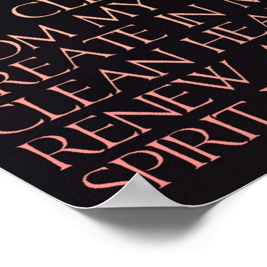 Poster Psaume 51 (Coin)