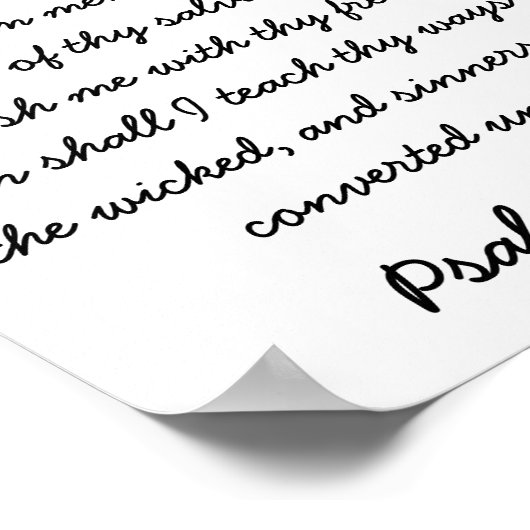 Poster Psaume 51:10-13 (Coin)