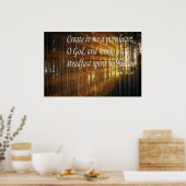 Poster Psaume 51:10 Créer en moi un coeur pur (Cuisine)