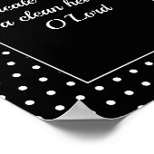 Poster Psaume 51 White Polka Dot Christian Salle de bain (Coin)