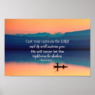 Poster Psaume 55:22 Posez vos soucis à l'Éternel