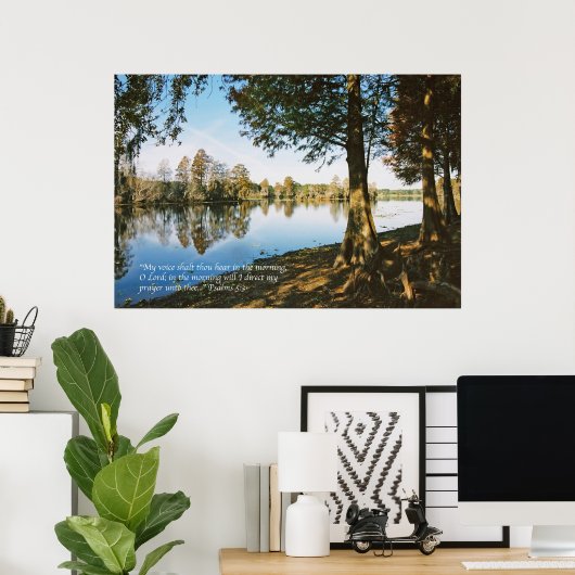 Poster Psaume 5:3 (Bureau à domicile)