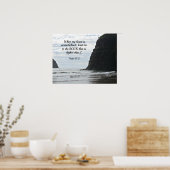 Poster Psaume 61:2 Quand mon coeur est submergé... (Cuisine)