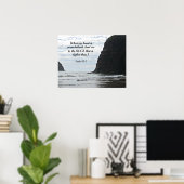 Poster Psaume 61:2 Quand mon coeur est submergé... (Bureau à domicile)