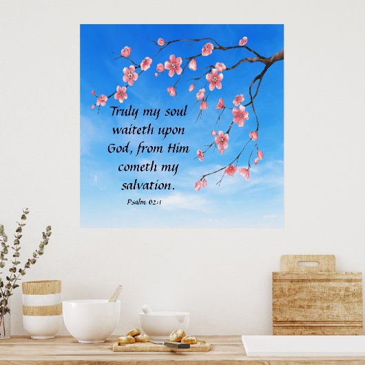 Poster Psaume 62:1 (Cuisine)