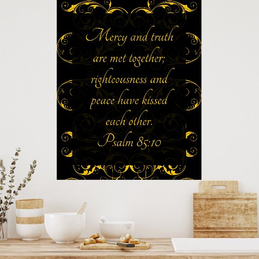 Poster Psaume 85:10 (Cuisine)