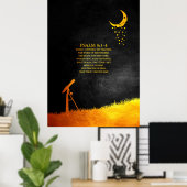 Poster Psaume 8:3-4 Verset biblique (Bureau à domicile)