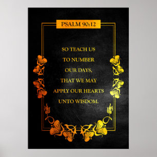 Poster Psaume 90:12 Bible Verse