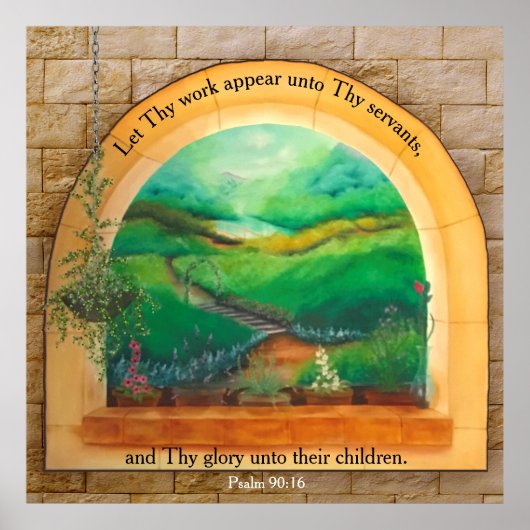 Poster Psaume 90:16 (Devant)